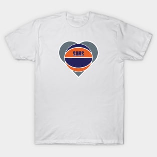 Heart Shaped Phoenix Suns Basketball T-Shirt